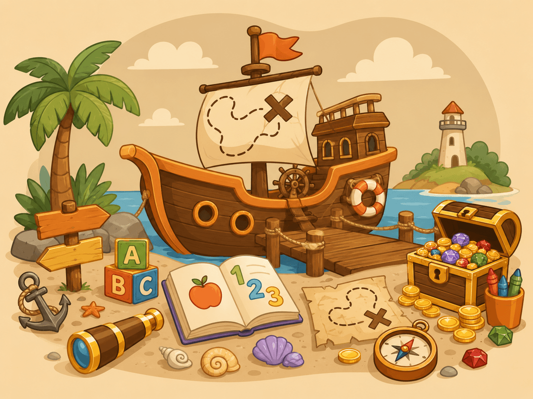 Treasures Academy learning adventure scene